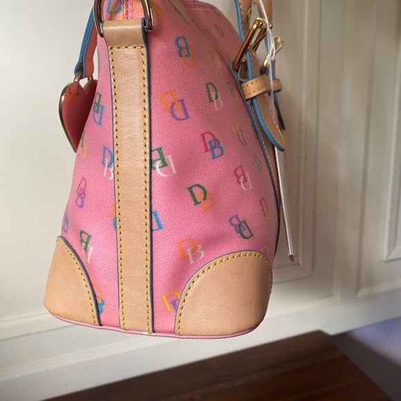 DOONEY & BOURKE RARE Y2K DOMED SATCHEL “IT GIRL 2000’s RAINBOW MONOGRAM BAG NWT! - Picture 5 of 15
